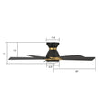 Load image into Gallery viewer, ASCENDER 52 inch 5 - Blade Flush Mount Smart Ceiling Fan with Remote &amp; LED Light - LEDMyPlace