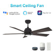 Load image into Gallery viewer, ASCENDER 52 inch 5 - Blade Smart Ceiling Fan with LED Light &amp; Remote - LEDMyPlace