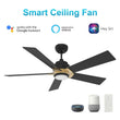 Load image into Gallery viewer, ASCENDER 52 inch 5 - Blade Smart Ceiling Fan with LED Light &amp; Remote - LEDMyPlace