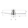 Load image into Gallery viewer, ASCOTT 52 inch 3 - Blade Flush Mount Ceiling Fan with LED Light &amp; Pull Chain - LEDMyPlace