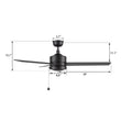 Load image into Gallery viewer, ASCOTT 52 inch 3 - Blade No Light Ceiling Fan with Pull Chain - LEDMyPlace