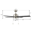 Load image into Gallery viewer, ASCOTT 52 inch 4 - Blade Ceiling Fan with LED Light &amp; Pull Chain - LEDMyPlace
