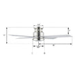 Load image into Gallery viewer, ASCOTT 52 inch 4 - Blade Flush Mount Ceiling Fan with LED Light &amp; Pull Chain - LEDMyPlace