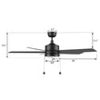 Load image into Gallery viewer, ASCOTT 52 inch 5 - Blade Ceiling Fan with LED Light &amp; Pull Chain - LEDMyPlace