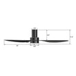 Load image into Gallery viewer, AURORA 52 inch 3 - Blade Flush Mount Smart Ceiling Fan with LED Light &amp; Remote - LEDMyPlace
