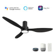 Load image into Gallery viewer, AURORA 52 inch 3 - Blade Flush Mount Smart Ceiling Fan with LED Light &amp; Remote - LEDMyPlace