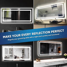 Load image into Gallery viewer, Backlit/Frontlit, Vanity Mirror with Lights, Touch Switch, Anti - Fog, Adjustable 3 - Color Temperature &amp; Remembrance, CRI 90+, LED Mirror for Bathroom, Accord Style - LEDMyPlace
