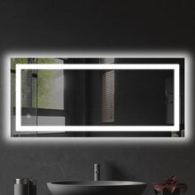 Load image into Gallery viewer, Backlit/Frontlit, Vanity Mirror with Lights, Touch Switch, Anti-Fog, Adjustable 3-Color Temperature &amp; Remembrance, CRI 90+, LED Mirror for Bathroom, Accord Style