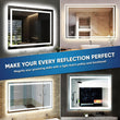 Load image into Gallery viewer, Backlit/Frontlit, Vanity Mirror with Lights, Touch Switch, Anti - Fog, Adjustable 3 - Color Temperature &amp; Remembrance, CRI 90+, LED Mirror for Bathroom, Accord Style - LEDMyPlace