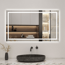 Load image into Gallery viewer, Backlit/Frontlit, Vanity Mirror with Lights, Touch Switch, Anti-Fog, Adjustable 3-Color Temperature &amp; Remembrance, CRI 90+, LED Mirror for Bathroom, Accord Style