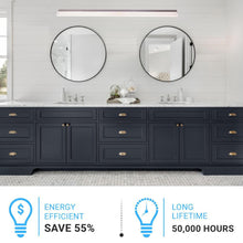 Load image into Gallery viewer, Bathroom Light Fixtures, 4000K (Cool White), Brushed Nickel Finish, For Damp Location,Wall Mount, Vanity Lighting - LEDMyPlace