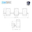 Load image into Gallery viewer, Bathroom Light Fixtures, 4000K, Dimmable, Brushed Nickel Finish, Wall Mount, Damp Location, Vanity Lighting - LEDMyPlace