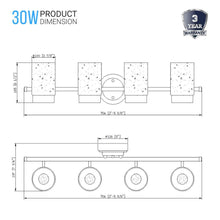Load image into Gallery viewer, Bathroom Light Fixtures, 4000K, Dimmable, Brushed Nickel Finish, Wall Mount, Damp Location, Vanity Lighting - LEDMyPlace