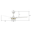 Load image into Gallery viewer, BEDFORD 52 inch 3 - Blade Smart Ceiling Fan with LED Light &amp; Remote - LEDMyPlace