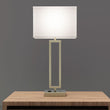Load image into Gallery viewer, Bedside Table Lamp with USB Port and Outlet, 28 inch, Brushed Nickel Finish, with 1pc Switch,1pcs outlets,1pc USB 1 Type C, For Living Room, Dorm, Bedroom Lamp - LEDMyPlace