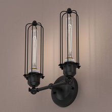 Load image into Gallery viewer, Birdcage Shape Bathroom Light Fixtures, Matte Black Finish, 1 - Light/2 - Light, E26 Base, UL Listed, For Dry Locations, Wall Mount, Bathroom Vanity Lighting - LEDMyPlace