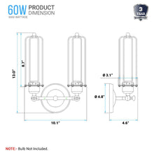 Load image into Gallery viewer, Birdcage Shape Bathroom Light Fixtures, Matte Black Finish, 1 - Light/2 - Light, E26 Base, UL Listed, For Dry Locations, Wall Mount, Bathroom Vanity Lighting - LEDMyPlace