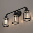 Load image into Gallery viewer, Birdcage Shape Bathroom Light Fixtures, Wall Mount, Matte Black with Clear Glass Shade, 1 - Light/2 - Light/3 - Light, E26 Base, For Damp Locations, Vanity Lighting - LEDMyPlace
