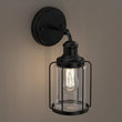 Load image into Gallery viewer, Birdcage Shape Bathroom Light Fixtures, Wall Mount, Matte Black with Clear Glass Shade, 1 - Light/2 - Light/3 - Light, E26 Base, For Damp Locations, Vanity Lighting - LEDMyPlace