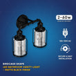 Load image into Gallery viewer, Birdcage Shape Bathroom Light Fixtures, Wall Mount, Matte Black with Clear Glass Shade, 1-Light/2-Light/3-Light, E26 Base, For Damp Locations, Vanity Lighting