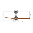 Load image into Gallery viewer, BONELLI 48 inch 3 - Blade Ceiling Fan with LED Light &amp; Remote - LEDMyPlace