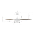 Load image into Gallery viewer, BRISA 52 inch 3 - Blade Smart Ceiling Fan with LED Light &amp; Remote - LEDMyPlace
