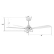 Load image into Gallery viewer, BRISA 52 inch 5 - Blade Smart Ceiling Fan with LED Light &amp; Remote - LEDMyPlace