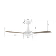 Load image into Gallery viewer, BRISA 56 inch 3 - Blade Smart Ceiling Fan with LED Light &amp; Remote - LEDMyPlace