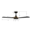 Load image into Gallery viewer, BRISA 56 inch 5 - Blade Smart Ceiling Fan with LED Light &amp; Remote - LEDMyPlace