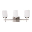 Load image into Gallery viewer, Brushed Nickel Bathroom Light Fixtures with Opal Glass Shades, Wall Mount, 4000K (Cool White), Vanity Lighting, ETL Listed, Cylinder Shape Bath Bar Light - LEDMyPlace