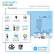Load image into Gallery viewer, Brushed Nickel Bathroom Light Fixtures with Opal Glass Shades, Wall Mount, 4000K (Cool White), Vanity Lighting, ETL Listed, Cylinder Shape Bath Bar Light - LEDMyPlace