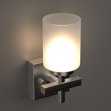 Load image into Gallery viewer, Brushed Nickel Bathroom Light Fixtures with Opal Glass Shades, Wall Mount, 4000K (Cool White), Vanity Lighting, ETL Listed, Cylinder Shape Bath Bar Light - LEDMyPlace