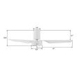 Load image into Gallery viewer, Caerus 44 inch 3 - Blade Ceiling Fan with Remote Control - LEDMyPlace