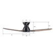Load image into Gallery viewer, CALEN 44 inch 3 - Blade Flush Mount Smart Ceiling Fan with LED Light &amp; Remote - LEDMyPlace