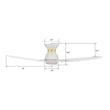 Load image into Gallery viewer, CALEN 48 inch 3 - Blade Flush Mount Smart Ceiling Fan with LED Light &amp; Remote - LEDMyPlace