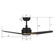 Load image into Gallery viewer, CALEN 52 inch 3 - Blade Smart Ceiling Fan with LED Light &amp; Remote - LEDMyPlace