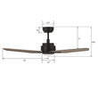 Load image into Gallery viewer, CALEN 52 inch 3 - Blade Smart Ceiling Fan with LED Light &amp; Remote - LEDMyPlace