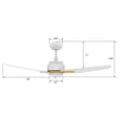 Load image into Gallery viewer, CALEN 56 inch 3 - Blade Smart Ceiling Fan with LED Light &amp; Remote - LEDMyPlace