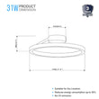 Load image into Gallery viewer, Ceiling Lamp, Circle Shade Led Round Shade Ceiling Lights for Bedroom Hallway, 31W, 3000K, 1285LM, Simple Close to Ceiling Fixtures, Dimmable, Aluminum Body Finish - LEDMyPlace