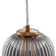 Load image into Gallery viewer, Circulus Chrome Gray Ribbed Glass Indoor &amp; Outdoor Best Pendant Light - LEDMyPlace