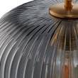 Load image into Gallery viewer, Circulus Chrome Gray Ribbed Glass Indoor &amp; Outdoor Best Pendant Light - LEDMyPlace