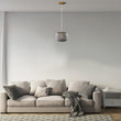 Load image into Gallery viewer, Circulus Chrome Gray Ribbed Glass Indoor &amp; Outdoor Best Pendant Light - LEDMyPlace