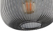 Load image into Gallery viewer, Circulus Chrome Gray Ribbed Glass Indoor &amp; Outdoor Best Pendant Light - LEDMyPlace