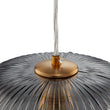 Load image into Gallery viewer, Circulus Chrome Gray Ribbed Glass Indoor &amp; Outdoor Best Pendant Light - LEDMyPlace
