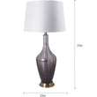 Load image into Gallery viewer, Clavel Translucent Glass Best Table Lamp 31 Inch - Gray Ombre/Golden Yarn Shade (Set of 2) - LEDMyPlace