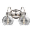 Load image into Gallery viewer, Clear Glass Bathroom Light Fixtures, Wall Mount, 2 - Head/3 - Head, E26 Base Brushed Nickel Finish, Vanity Lighting - LEDMyPlace