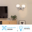 Load image into Gallery viewer, Clear Glass Bathroom Light Fixtures, Wall Mount, 2 - Head/3 - Head, E26 Base Brushed Nickel Finish, Vanity Lighting - LEDMyPlace