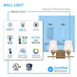 Load image into Gallery viewer, Clear Glass Shade Bathroom Light Fixtures, Bell Shape with Brass Gold Finish Vanity Lighting, E26 Base, UL Listed for Damp Location, Bathroom Wall Sconces - LEDMyPlace
