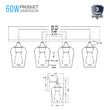 Load image into Gallery viewer, Clear Glass Shade Bathroom Light Fixtures, Bell Shape with Brass Gold Finish Vanity Lighting, E26 Base, UL Listed for Damp Location, Bathroom Wall Sconces - LEDMyPlace
