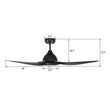 Load image into Gallery viewer, CRANSTON 52 inch 3 - Blade Smart Ceiling Fan with LED Light &amp; Remote - LEDMyPlace